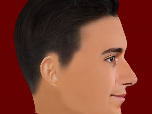 Lucas Vazquez Head - Low poly head for game Model 3D