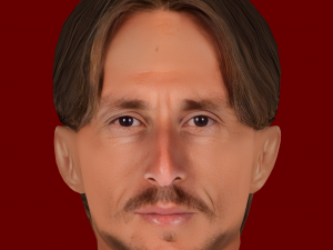 Luka Modric Head - Low poly head for game 3D Модель