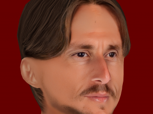 Luka Modric Head - Low poly head for game 3Dモデル