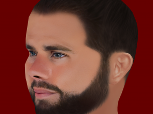 Nacho Fernandez Head - Low poly head for game Modelo 3D