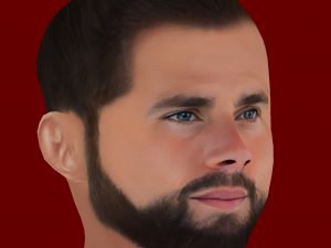 Nacho Fernandez Head - Low poly head for game Modelo 3D