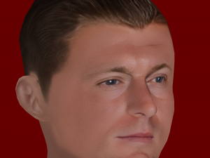 Toni Kroos Head - Low poly head for game Modello 3D