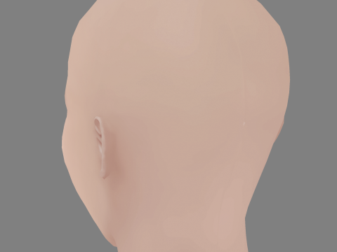 BAE Suzy Head - No Hair - Low poly head for game Model 3D