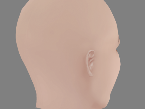 BAE Suzy Head - No Hair - Low poly head for game Model 3D