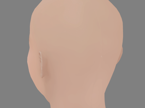 Chloe Grace Moretz Head - No Hair - Low poly head for game Modelo 3D