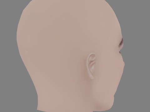 Kiernan Shipka Head - No Hair - Low poly head for game Modelo 3D
