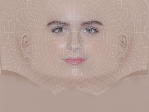 Kiernan Shipka Head - No Hair - Low poly head for game Modelo 3D