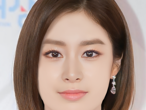 Kim Tae-Hee Head - No Hair - Low poly head for game Modello 3D