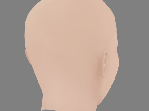 Kim Tae-Hee Head - No Hair - Low poly head for game Modello 3D