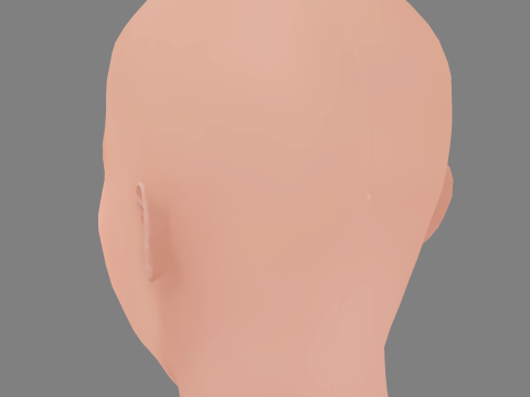 Miley Cyrus Head - No Hair - Low poly head for game Modello 3D