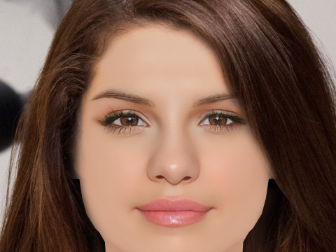 Selena Gomez Head - No Hair - Low poly head for game 3D मॉडल