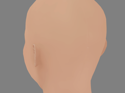 Selena Gomez Head - No Hair - Low poly head for game 3D-Modell