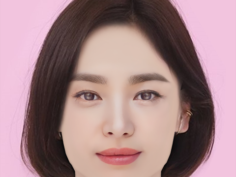 Song Hye-Kyo Head - No Hair - Low poly head for game Modèle 3D