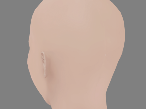 Song Hye-Kyo Head - No Hair - Low poly head for game Model 3D