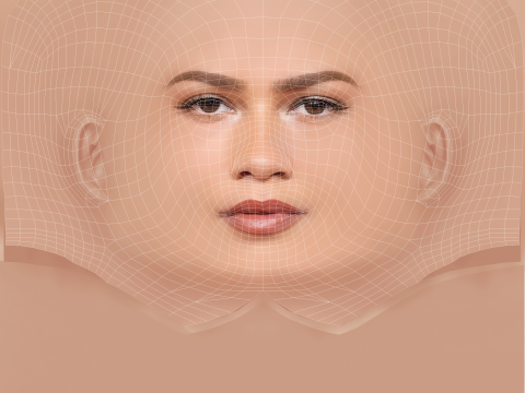 Zendaya Head - No Hair - Low poly head for game 3D 模型