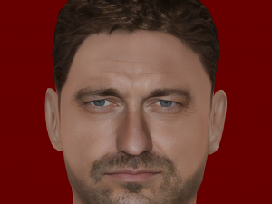 Gerard Butler Head - Low poly head for game Modelo 3D