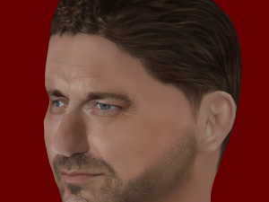Gerard Butler Head - Low poly head for game 3D Model