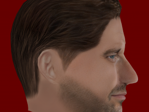 Gerard Butler Head - Low poly head for game 3D Model