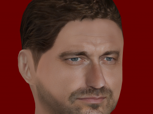 Gerard Butler Head - Low poly head for game 3D Model