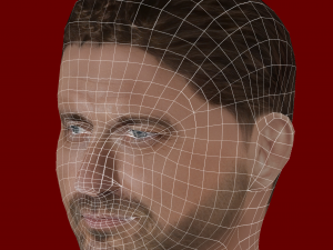 Gerard Butler Head - Low poly head for game 3D Model