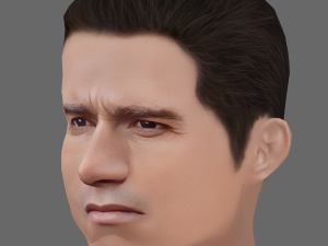 Arnold Schwarzenegger Head - Low poly head for game Modelo 3D