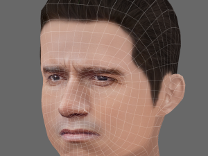 Arnold Schwarzenegger Head - Low poly head for game Modelo 3D