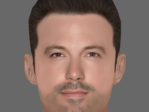 Ben Affleck Head - Low poly head for game 3D Model