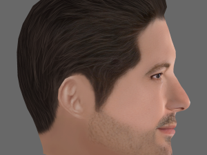 Ben Affleck Head - Low poly head for game 3D Model