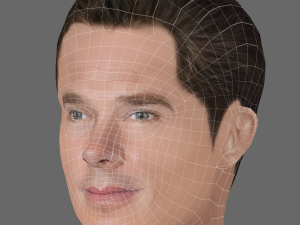 Benedict Cumberbatch Head - Low poly head for game Modelo 3D