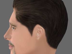 Brad Pitt Head - Low poly head for game Modelo 3D