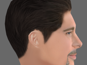 Brad Pitt Head - Low poly head for game Modelo 3D