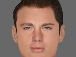 Channing Tatum Head - Low poly head for game 3D-Modell