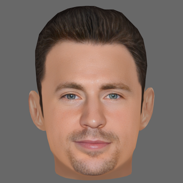 Chris Evans Head - Low poly head for game Modelo 3D .c4d .max .obj .3ds .fbx .stl .blend 