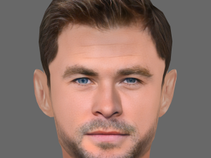 Chris Hemsworth Head - Low poly head for game 3Dモデル