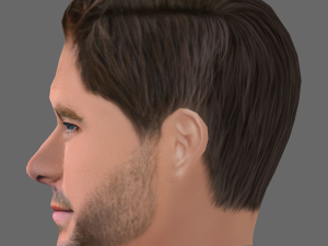 Chris Hemsworth Head - Low poly head for game Model 3D