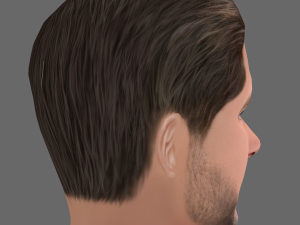 Chris Hemsworth Head - Low poly head for game Model 3D