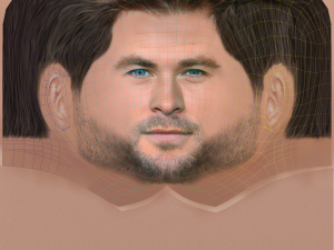 Chris Hemsworth Head - Low poly head for game Model 3D