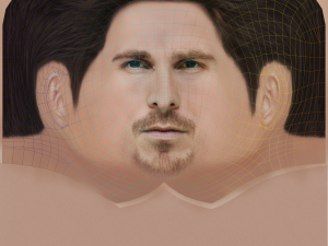 Christian Bale Head - Low poly head for game 3D Model