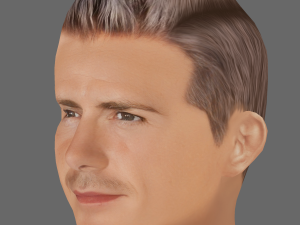 David Beckham Head - Low poly head for game 3D Model