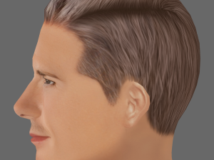 David Beckham Head - Low poly head for game 3D Model