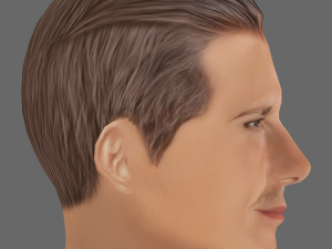 David Beckham Head - Low poly head for game 3D Model