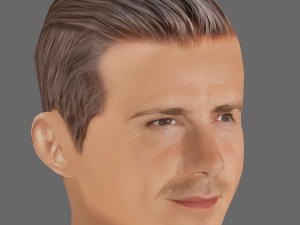 David Beckham Head - Low poly head for game 3D Model