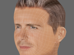 David Beckham Head - Low poly head for game 3D Model
