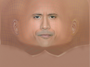 Dwayne Johnson Head - Low poly head for game Model 3D