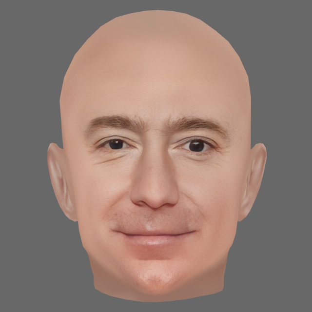 Jeff Bezos Head - Low poly head for game 3D Модель .c4d .max .obj .3ds .fbx .stl .blend 