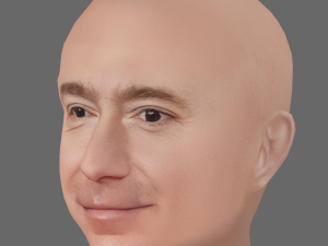 Jeff Bezos Head - Low poly head for game 3D Модель