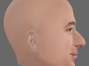 Jeff Bezos Head - Low poly head for game 3D Модель