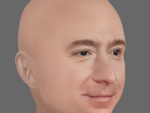 Jeff Bezos Head - Low poly head for game 3D Модель