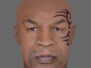 Mike Tyson Head - Low poly head for game 3D Model