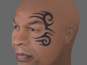Mike Tyson Head - Low poly head for game 3D Model